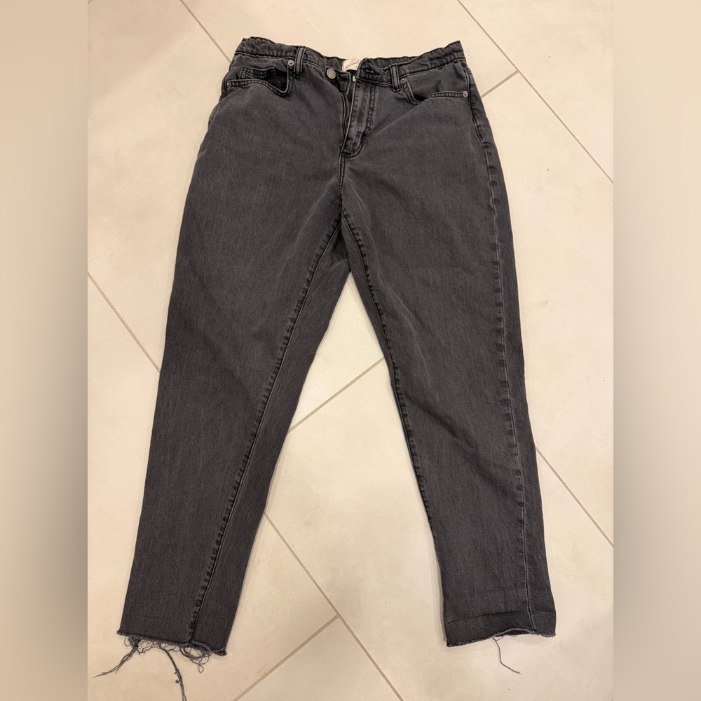 Universal Thread Black Washed Skinny Jeans with Raw Hem